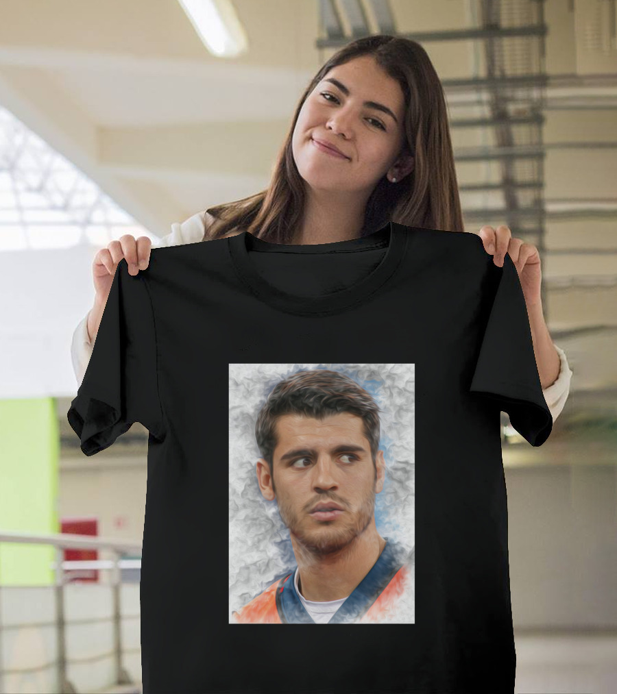 Alvaro Morata Portrait Soccer футболка T-Shirt