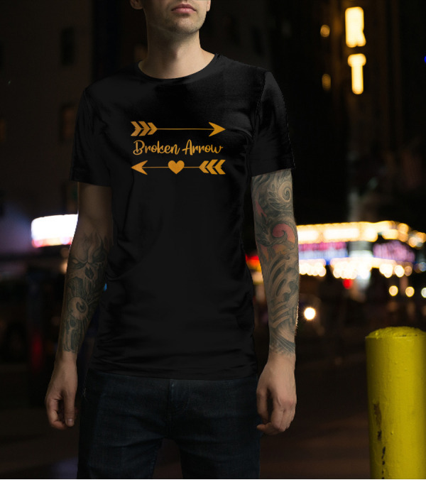 Broken Arrow Oklahoma Heart And Arrows T-Shirt