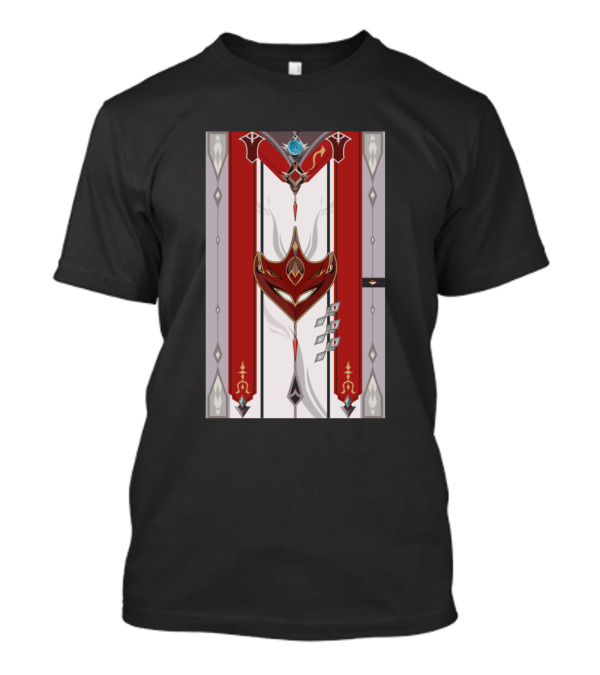 Genshin Impact Childe Fatui Harbinger Mask And Sword T-Shirt