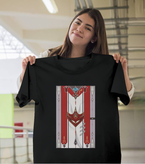 Genshin Impact Childe Fatui Harbinger Mask And Sword T-Shirt