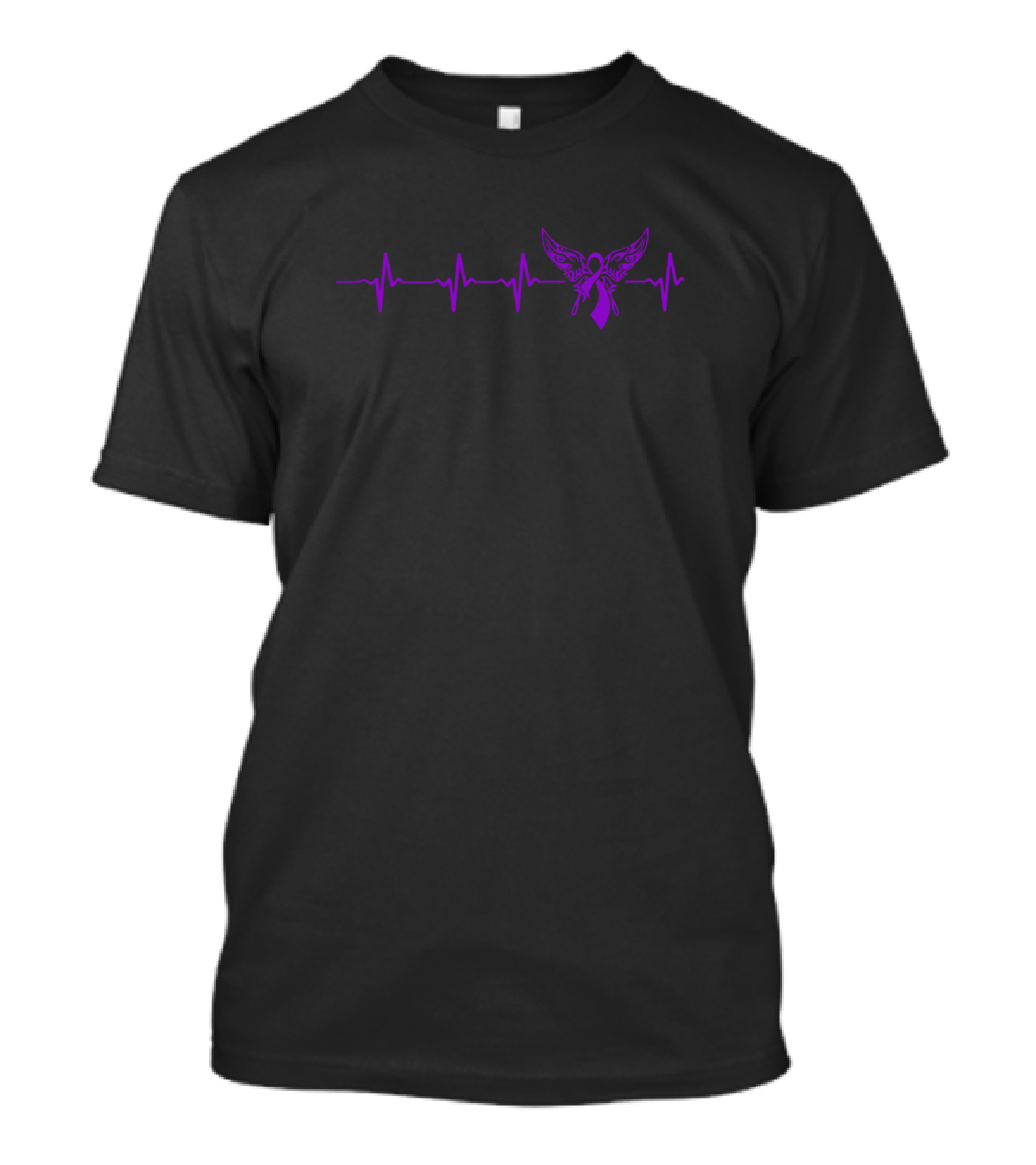 Chronic Pain Awareness Butterfly Ribbon Heartbeat T-Shirt