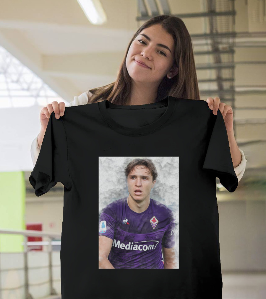 Federico Chiesa Fiorentina Serie A Mediacom Jersey T-Shirt