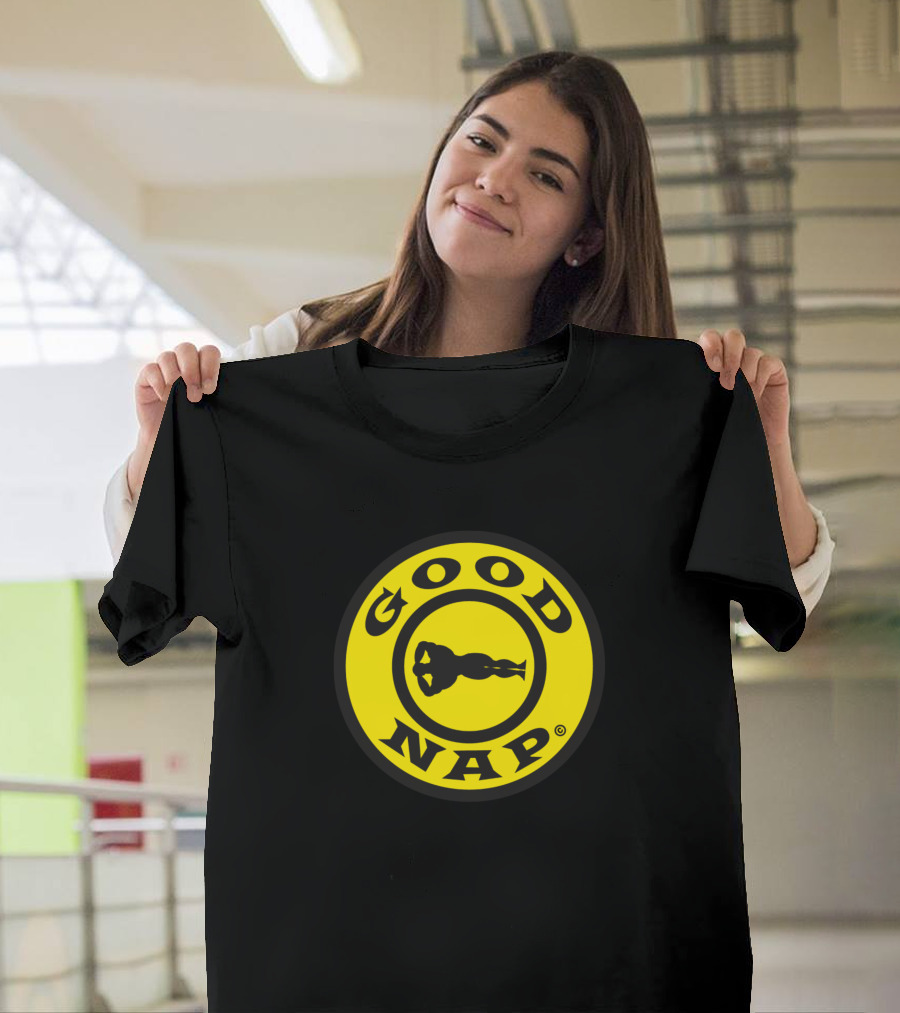 GOOD NAP Parody Logo Yellow Circle T-Shirt