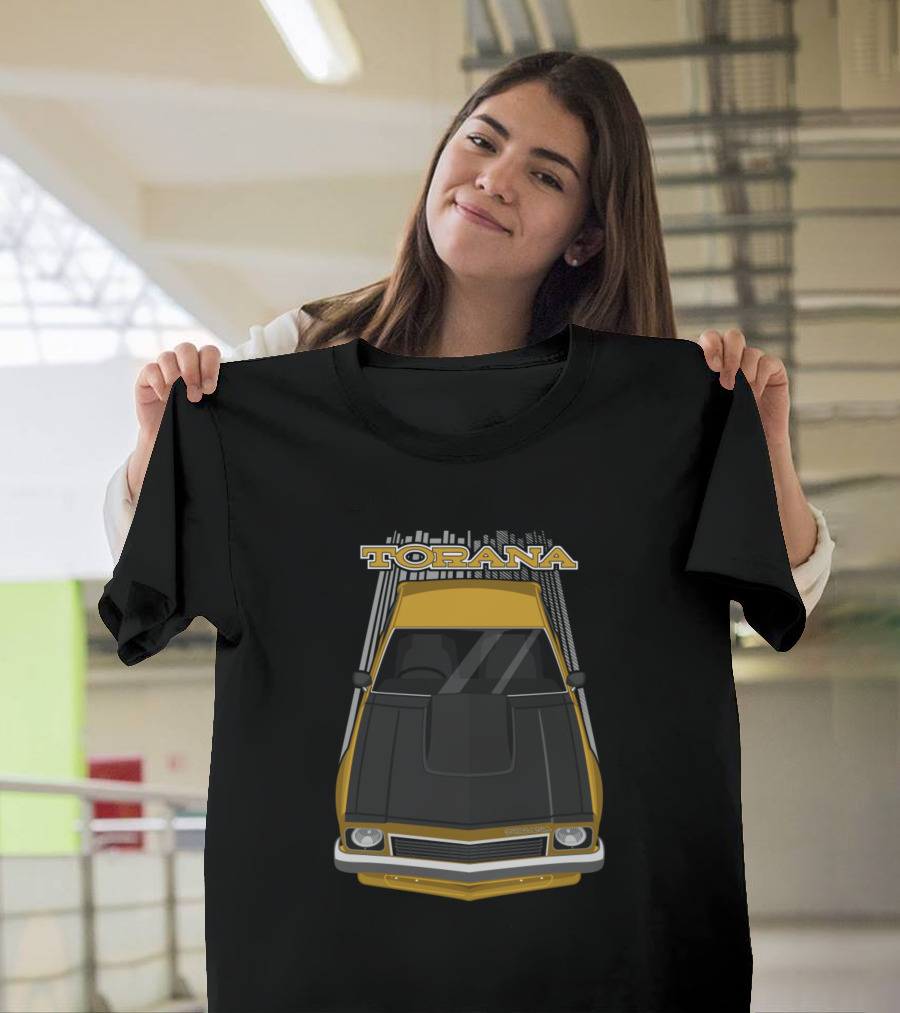 Holden Torana A9x Gold Classic Car Front View T-Shirt