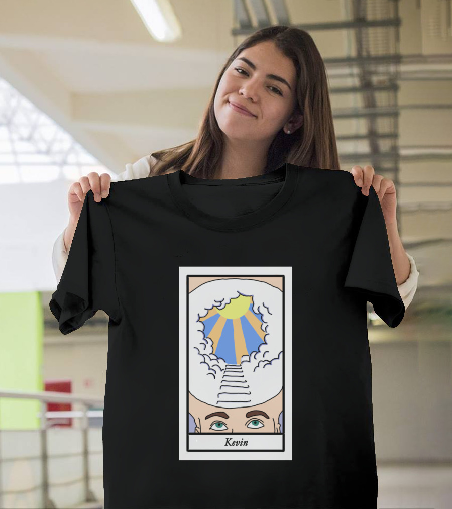 Kevin Surreal Mindscape with Stairs Through Clouds and Sunburst T-Shirt