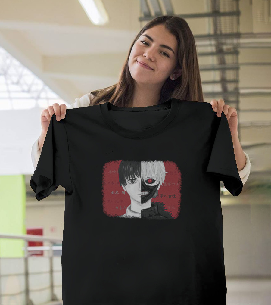 Ken Kaneki Half Mask Split T-Shirt