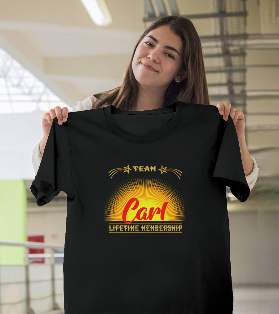 Team Carl Lifetime Membership Starburst T-Shirt