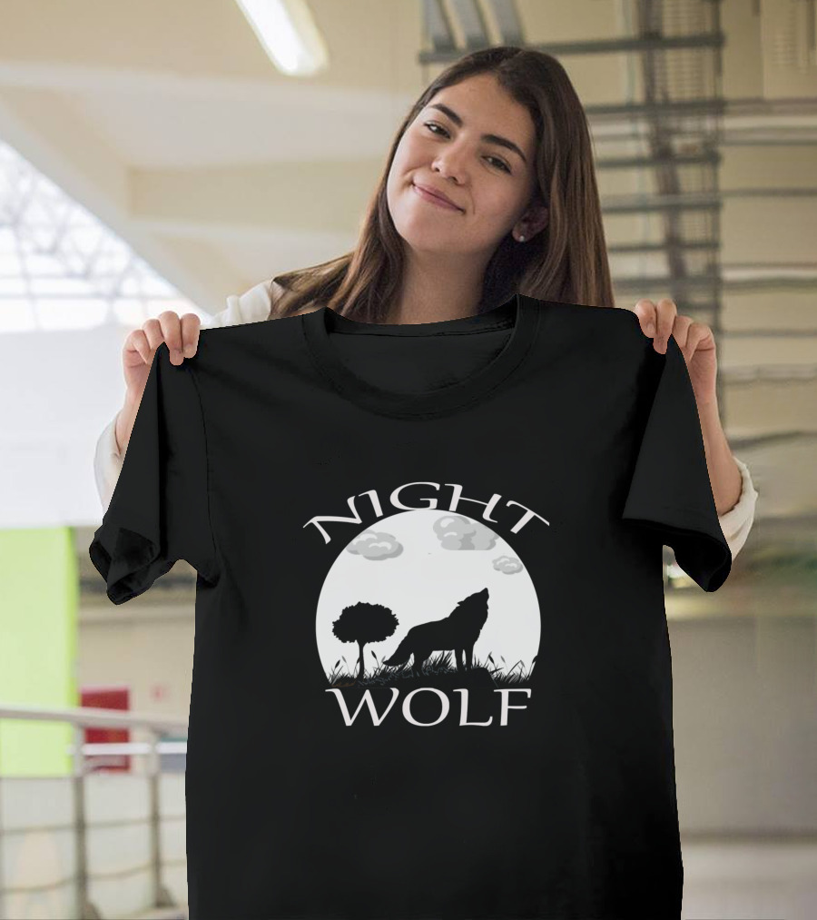 Night Wolf Moon Silhouette Midnight Howling T-Shirt