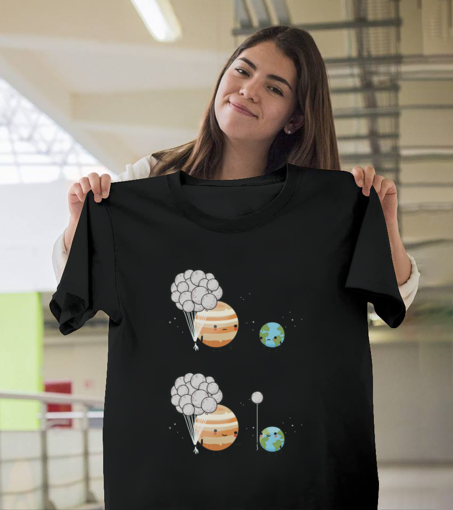 You Made My Earth Night Moon Balloon Planet Friends T-Shirt