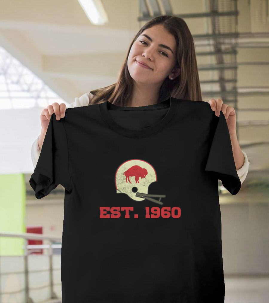Buffalo Bills Vintage Helmet Logo Est 1960 T-Shirt