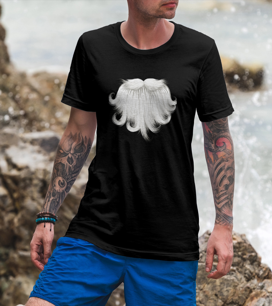 Santa Beard White Curly Festive T-Shirt