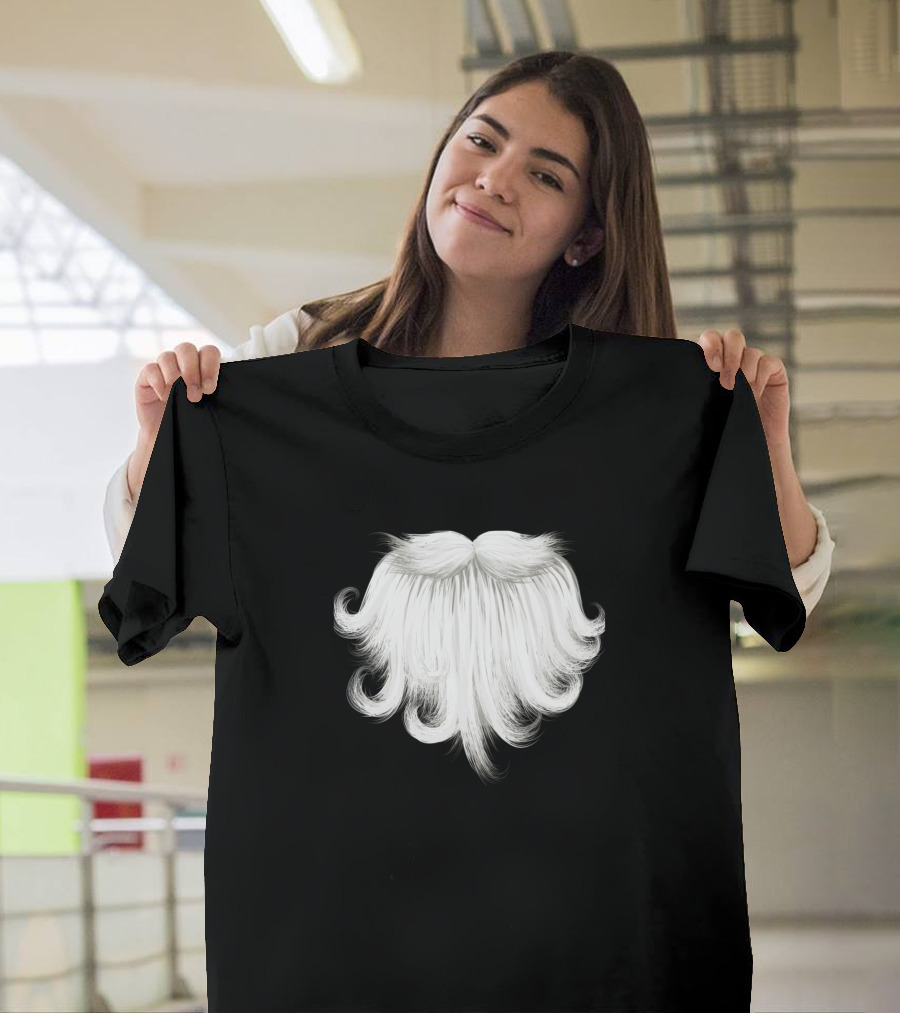 Santa Beard White Curly Festive T-Shirt