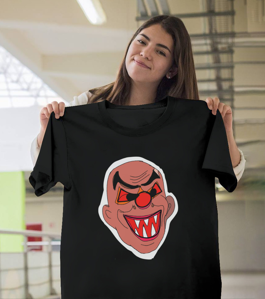 Bad Ugly Face Monster Creepy Clown Drawing T-Shirt
