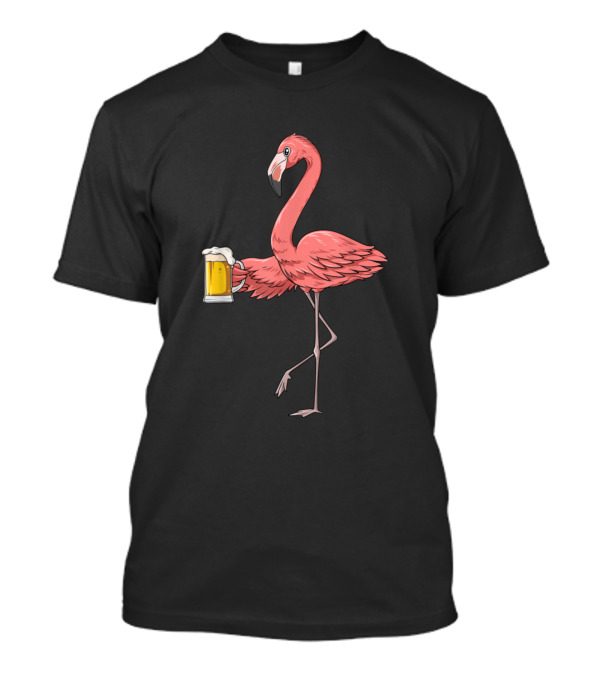 Flamingo Drinking Beer Flamingo Beer Lovers Flamin T-Shirt