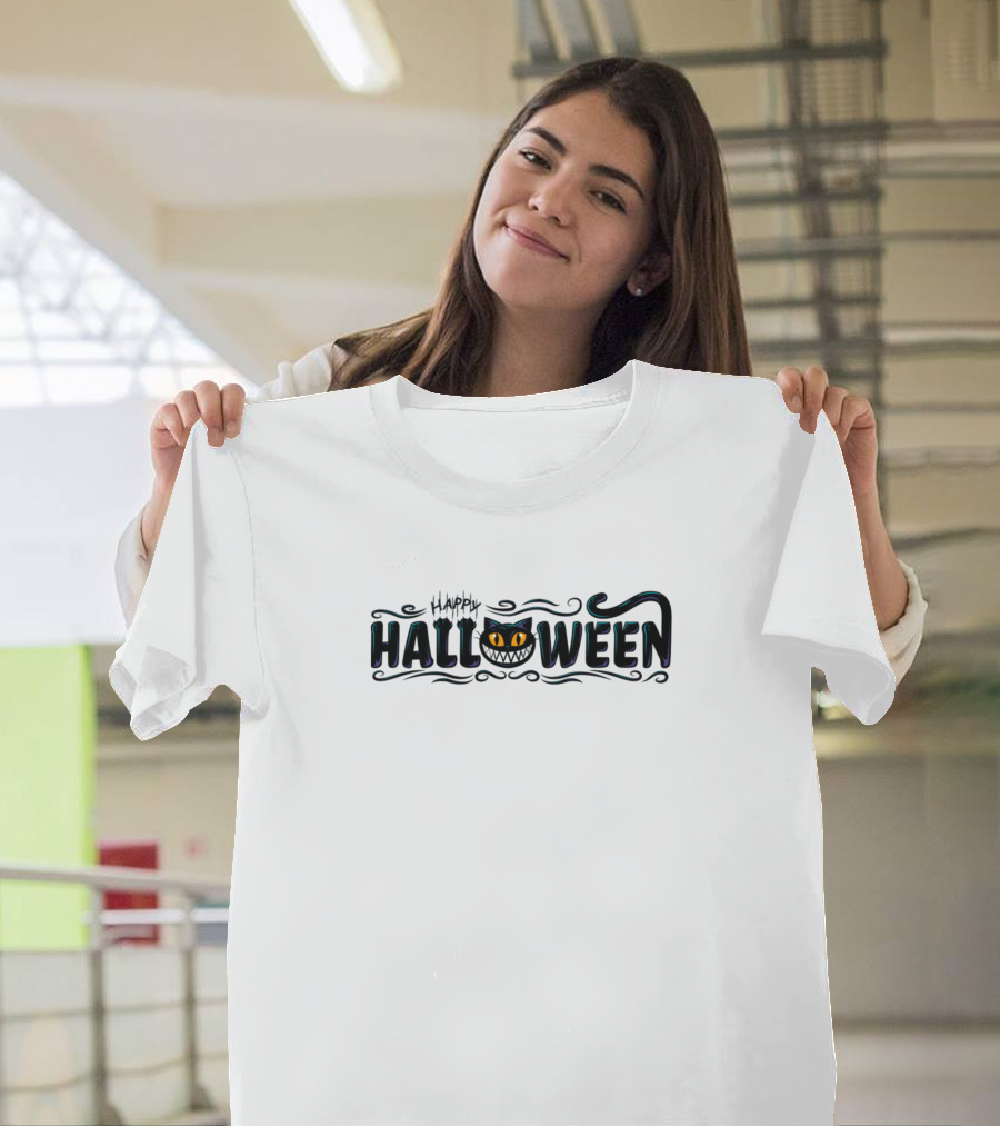 Happy Halloween Cat Eyes T-Shirt