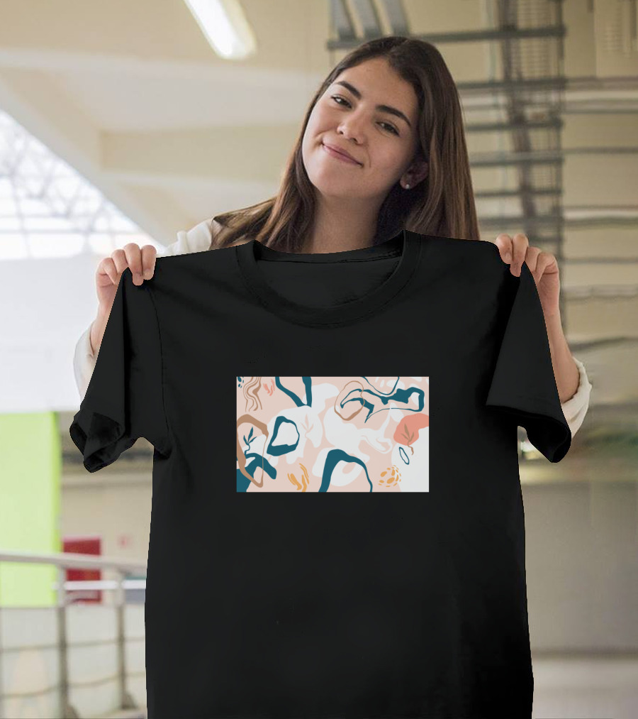 Liquid Abstract Organic Fluid Shapes T-Shirt