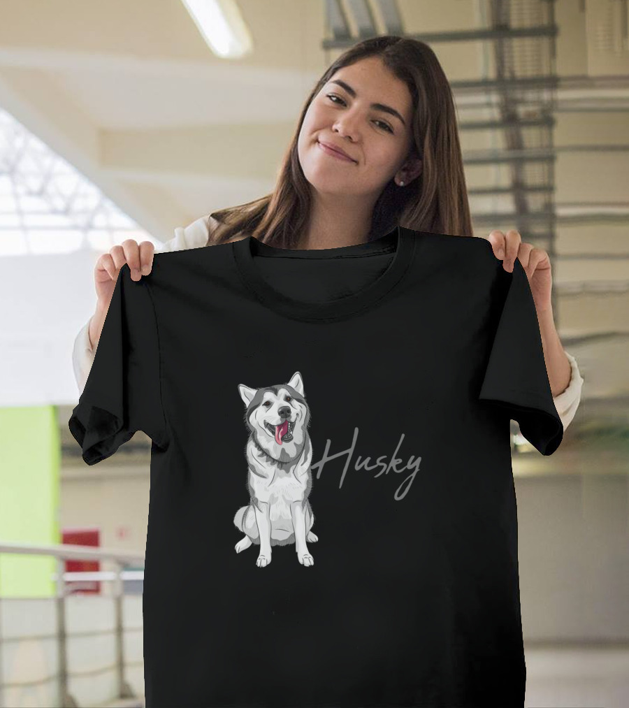 Proud Husky Dad Siberian Dog Lover Enthusiast T-Shirt