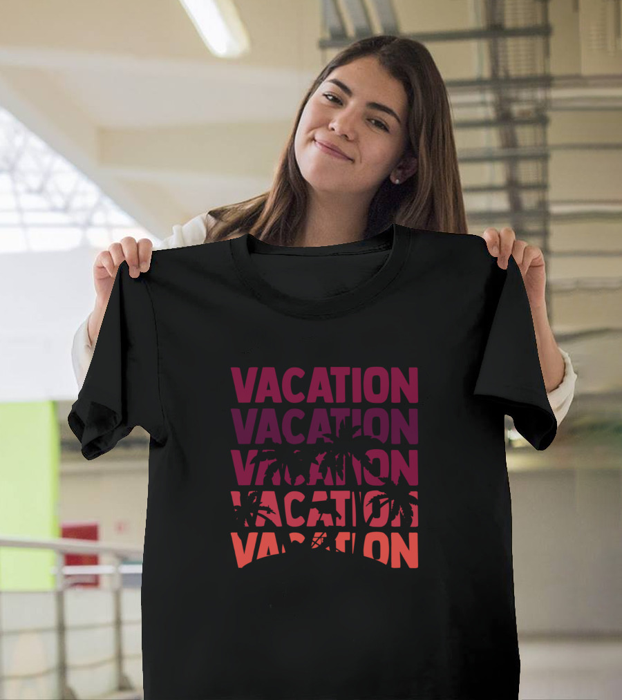Vacation Palm Silhouette Sunset Vibes T-Shirt