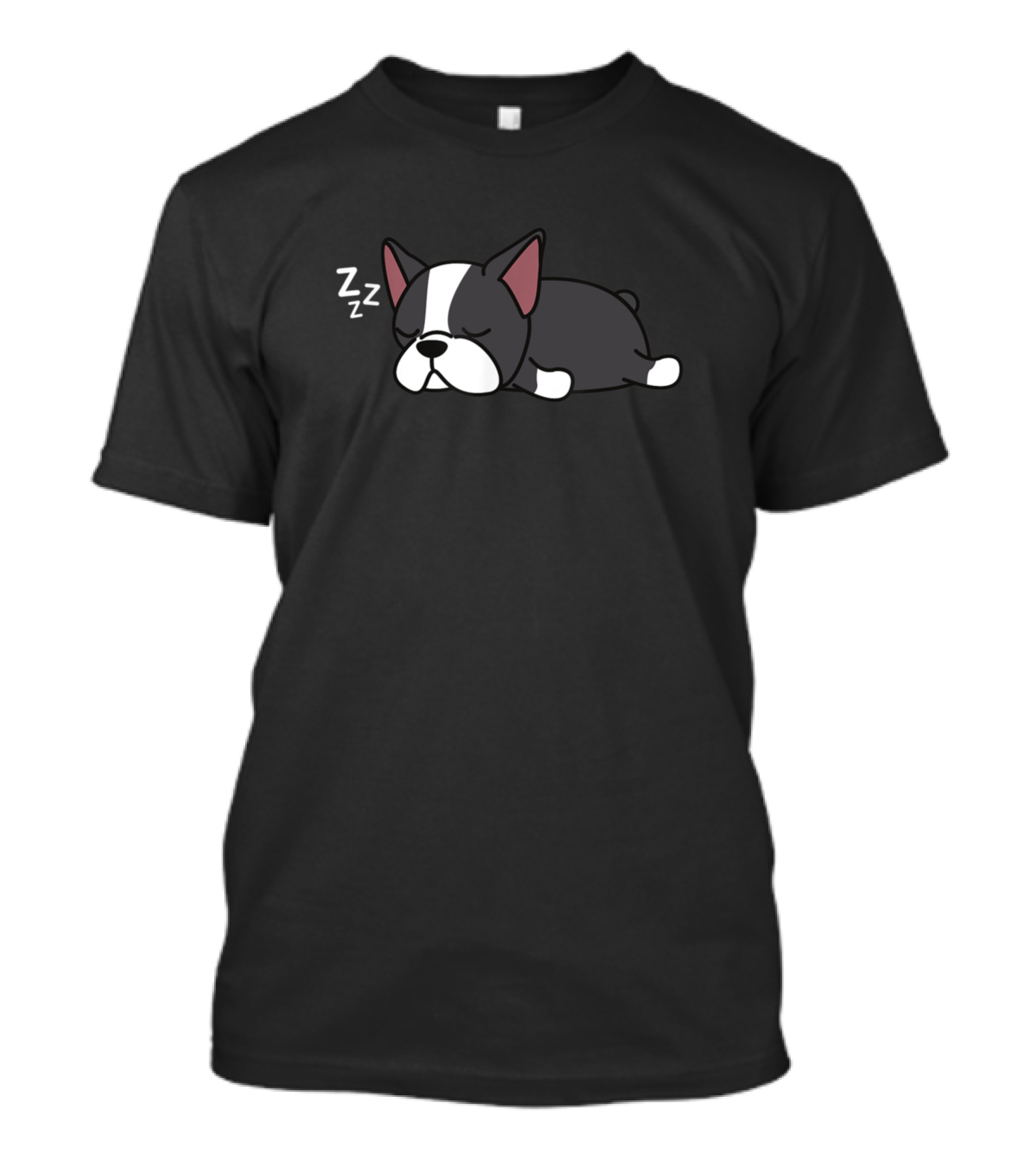 Lazy Boston Terrier Zzz Sleeping Dog T-Shirt