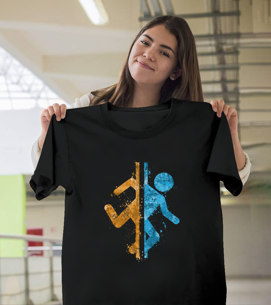 Portal Splatter Dual Color Figure T-Shirt