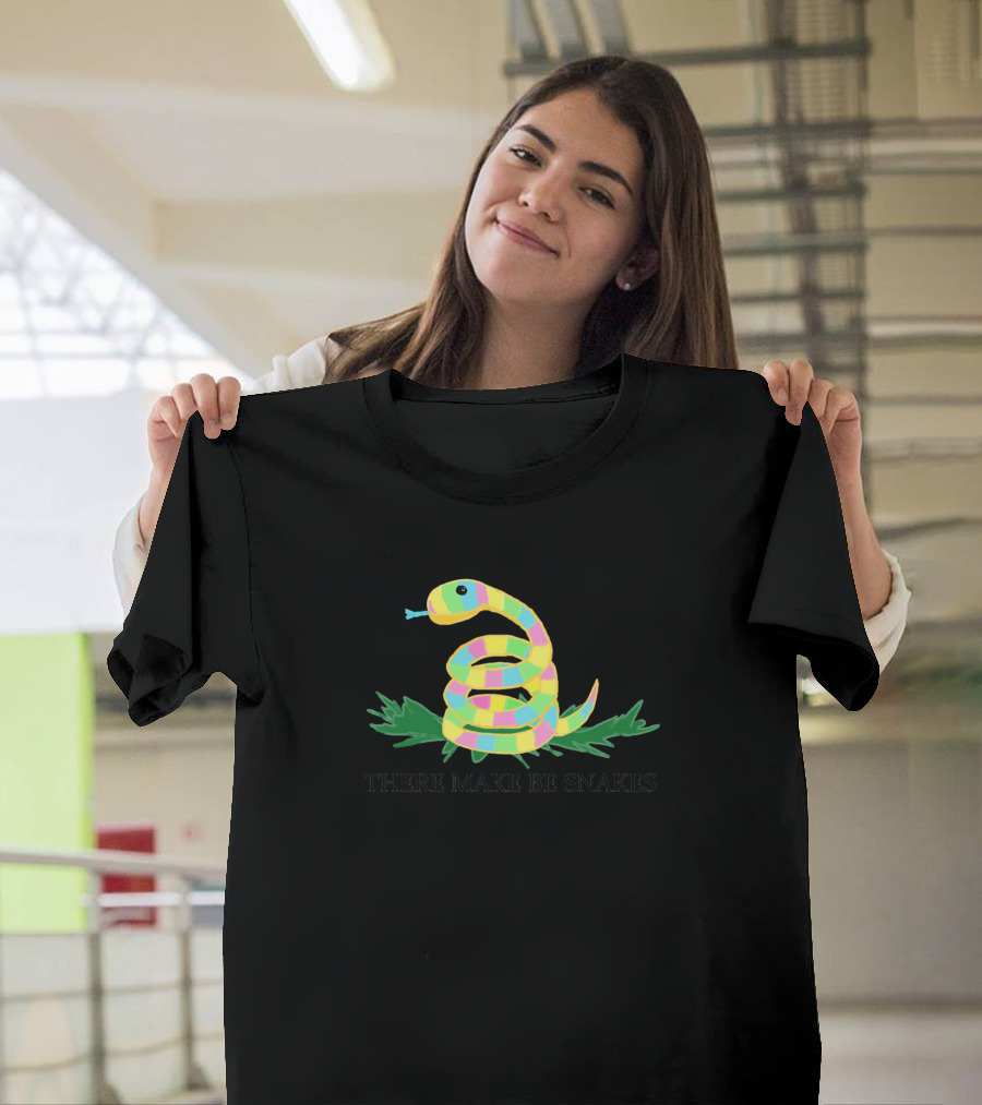 There Make Be Snakes Colorful Serpent on Grass T-Shirt