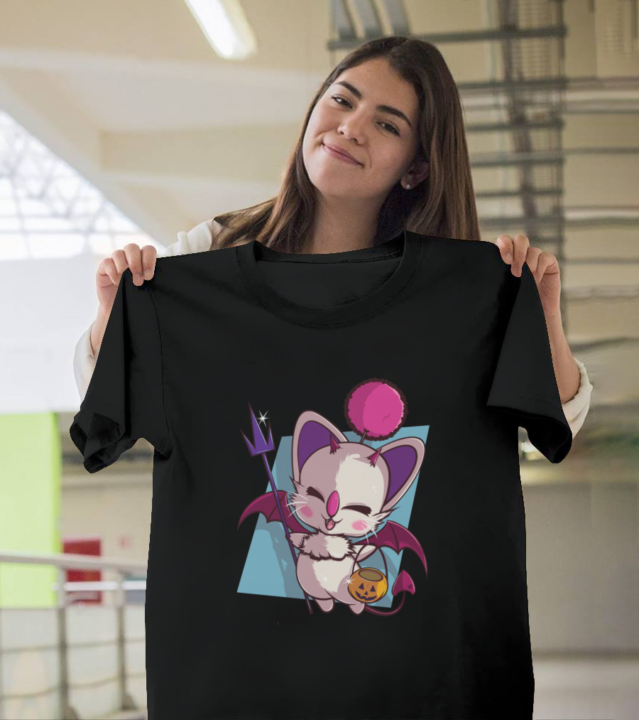 Trick or Treat Kuupo Moogle Halloween Magic Wand Pumpkin Candy T-Shirt
