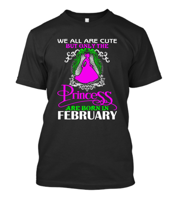 We Are All Cute But Only The Princess Are Born In February T-Shirt