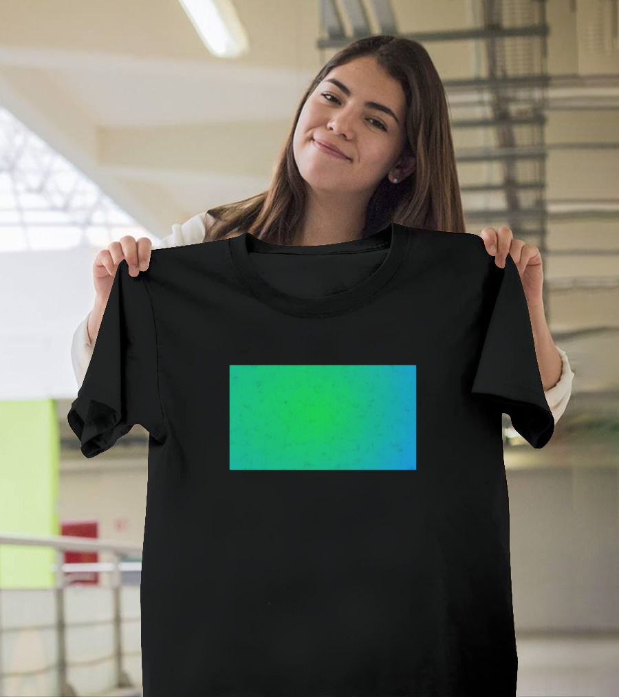 Gradient Green to Blue Transition T-Shirt