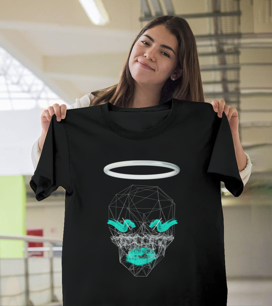 Kod Geometric Angelic Face Halo T-Shirt
