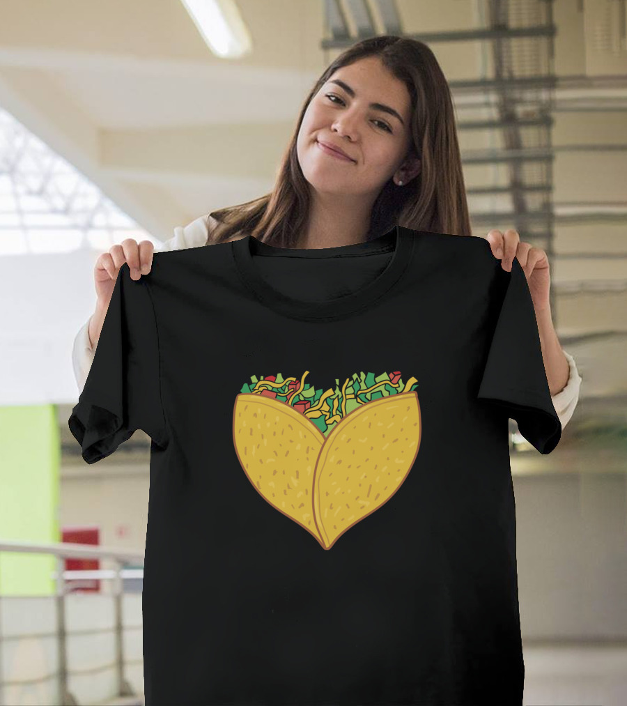 Taco Heart Love Food Fusion T-Shirt