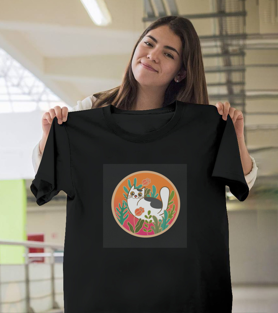 Cats Among Vibrant Foliage T-Shirt