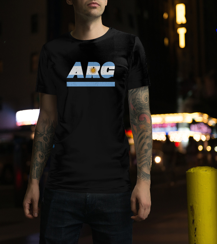 ARG Argentina Argentinian Flag Iso Code 3166 T-Shirt