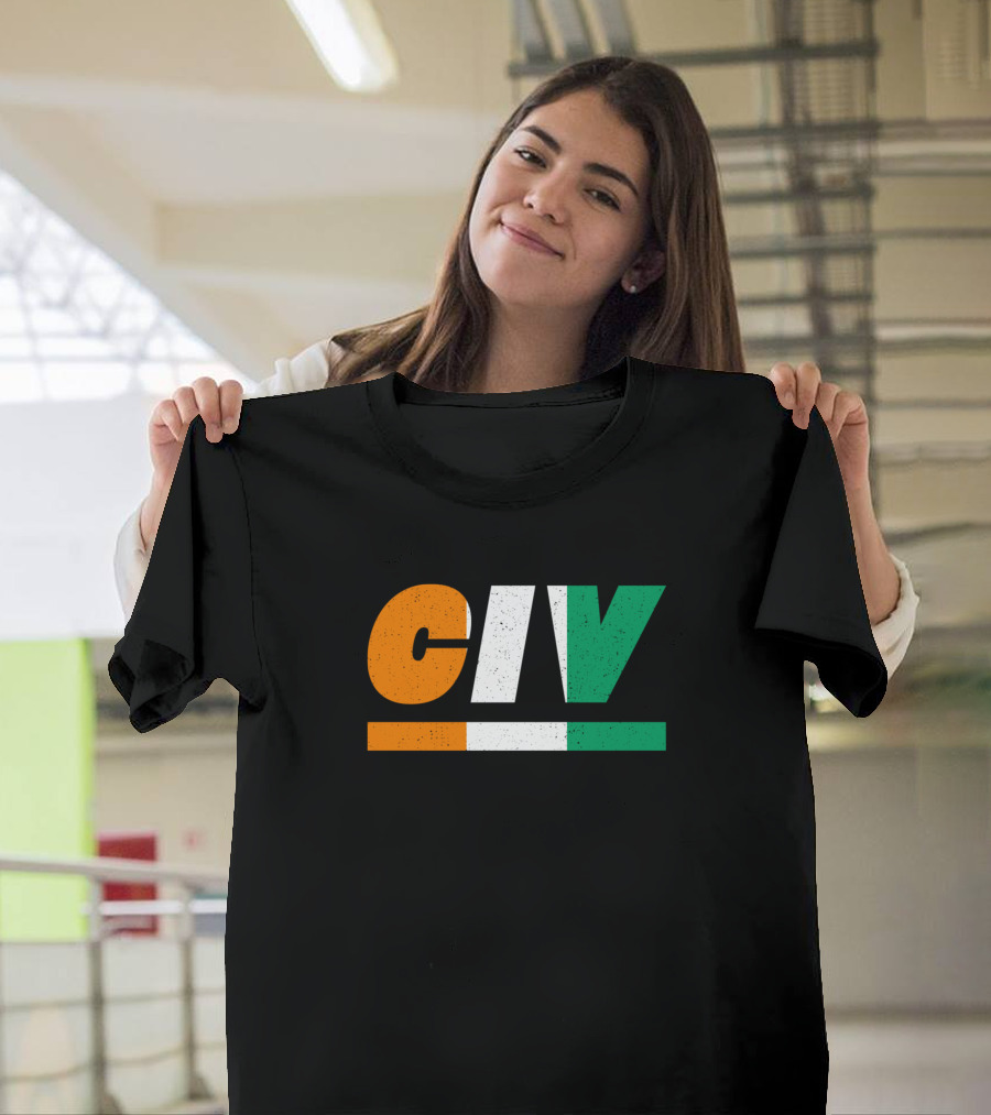 CIV Ivory Coast Ivoire ISO Code 3166 Flag Colors T-Shirt
