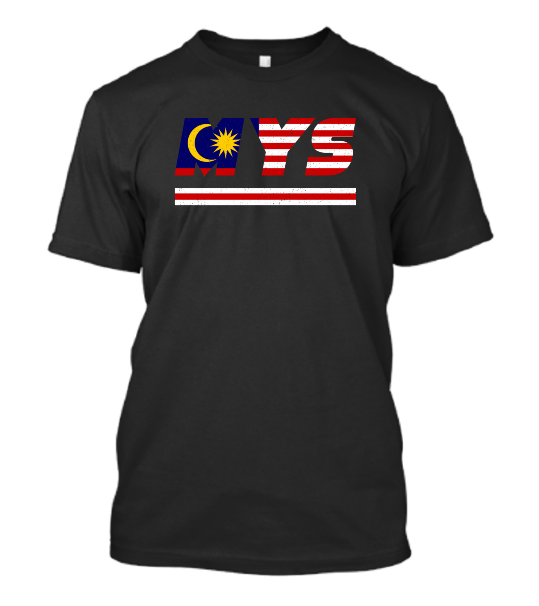Mys Malaysia Flag Style With ISO Code 3166 T-Shirt