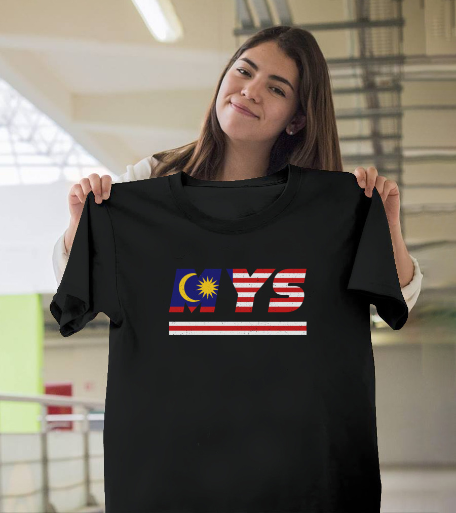 Mys Malaysia Flag Style With ISO Code 3166 T-Shirt
