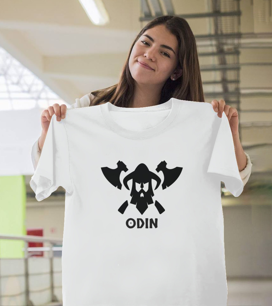 Odin Viking God Norse Icon Axe T-Shirt