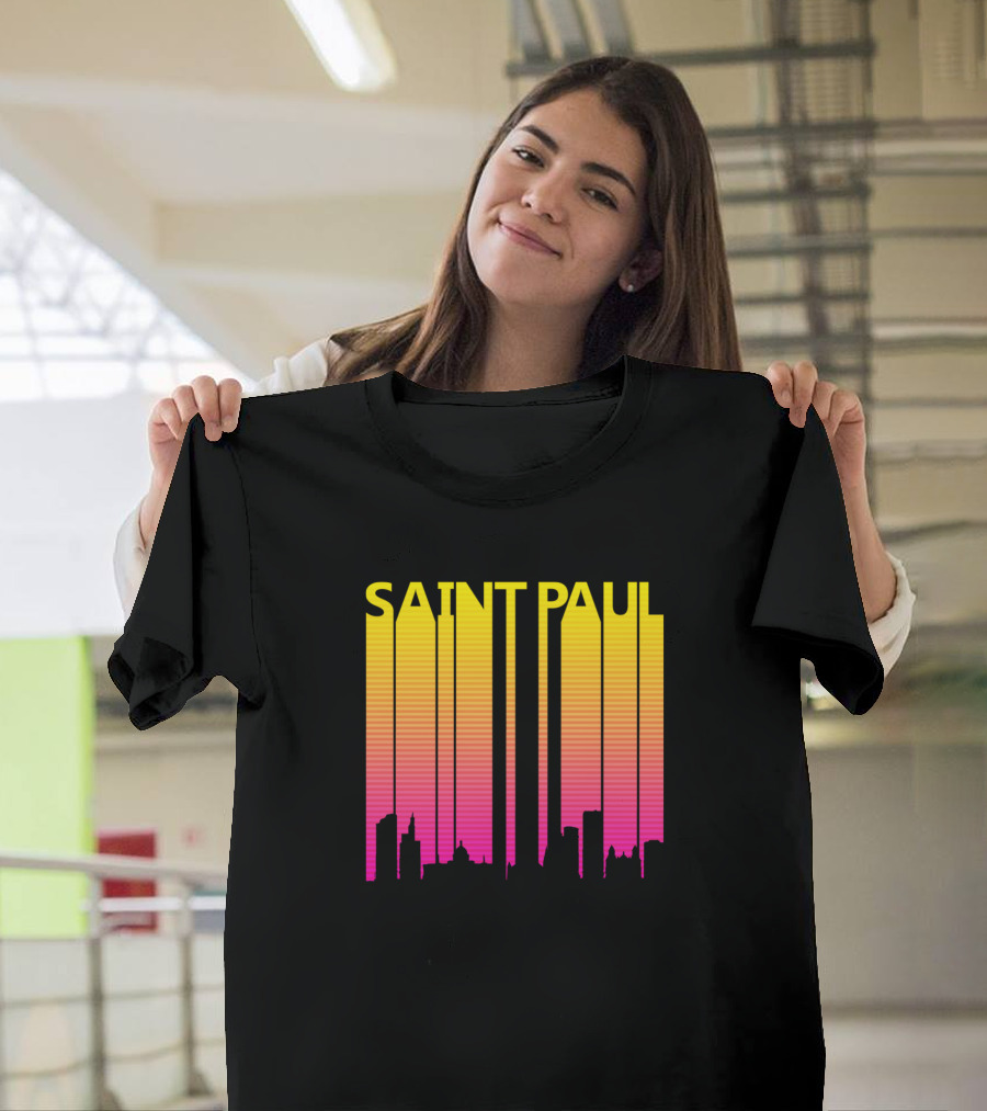 Saint Paul 1980S Skyline Retro Gradient T-Shirt