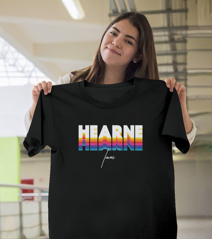 Hearne Texas Retro Vintage Clothing Custom Stripe T-Shirt