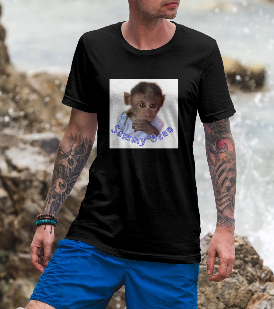 Sammy Dean Baby Monkey Charm With Adorable Expression T-Shirt