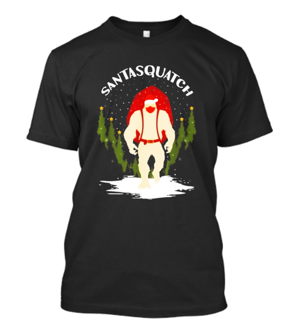 Santasquatch Funny Bigfoot Christmas Sasquatch T-Shirt