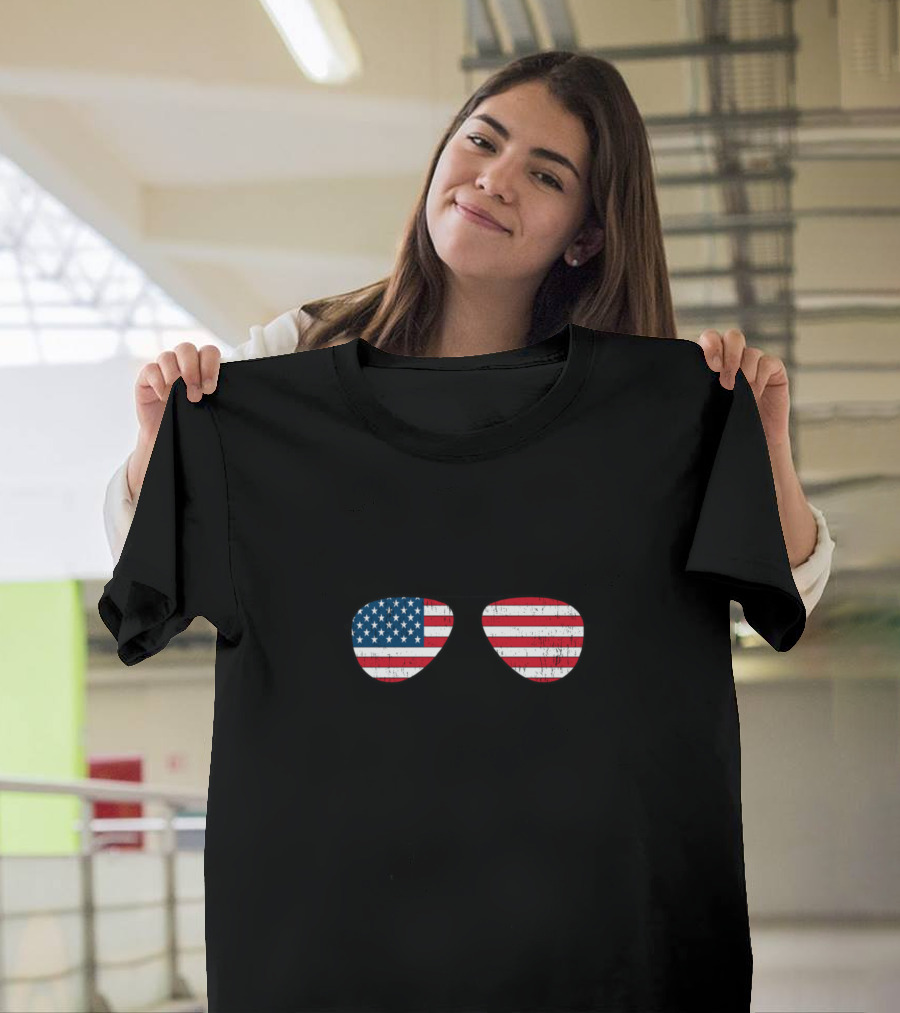 American Supremacist Flag Sunglasses T-Shirt
