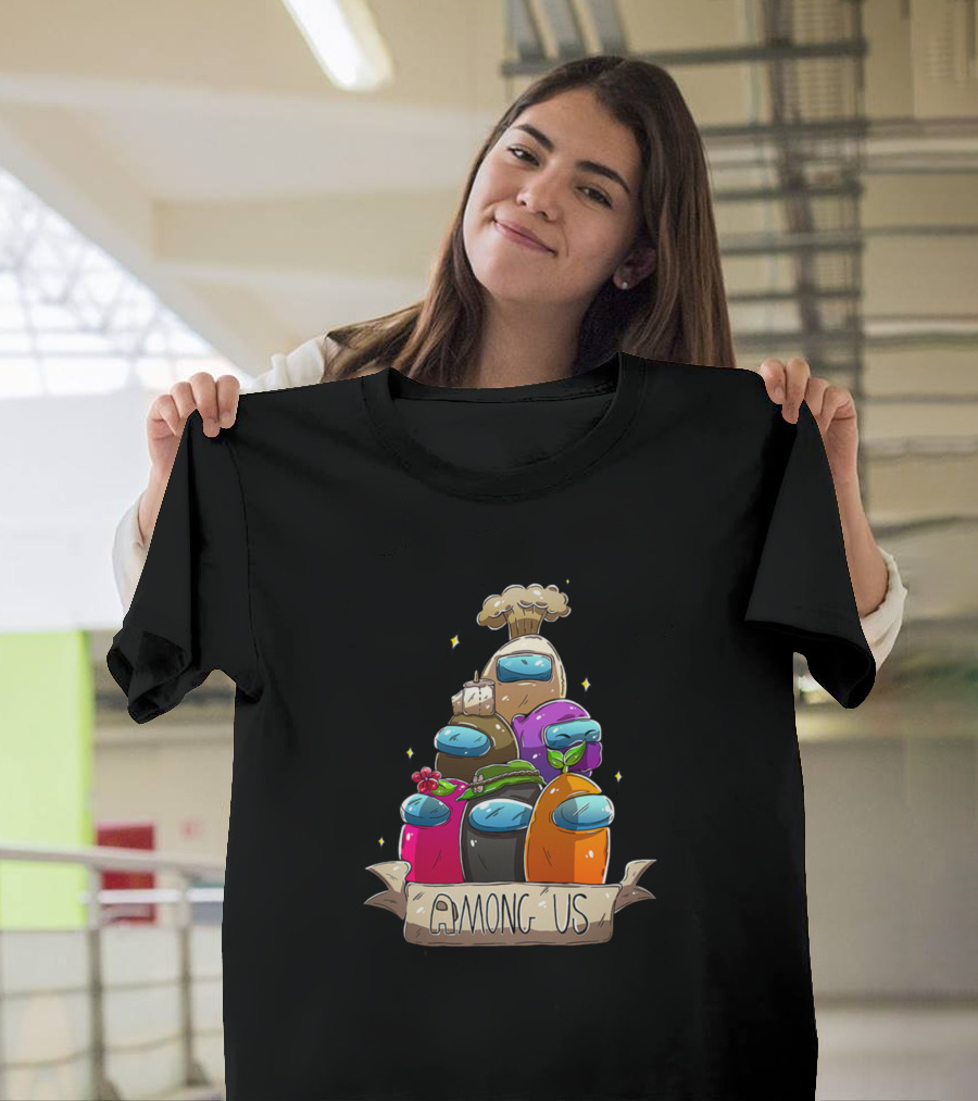 Among Us Characters with Hats and Accessories T-Shirt