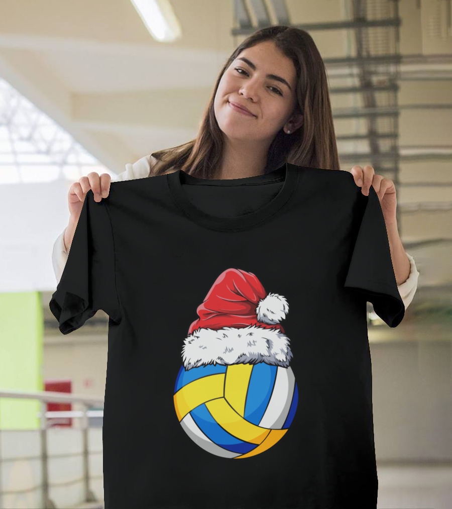 Santa Hat Volleyball T-Shirt