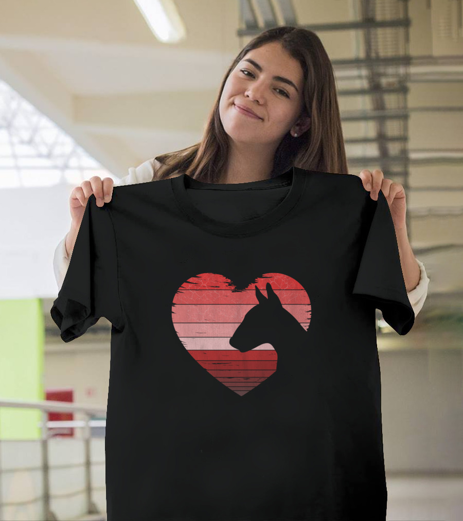 Bull Terrier Heart Valentines Day Dog T-Shirt