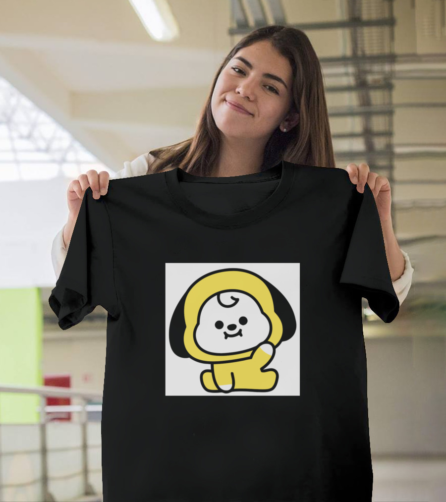 Chimmy Cute Doodle Character BT21 Yellow T-Shirt