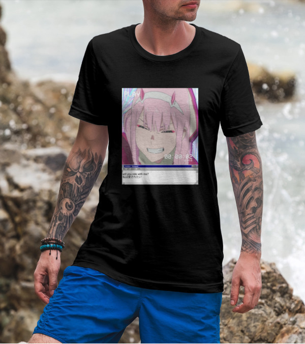 Darling In The Franxx Zero Two Will You Ride With Me Aesthetic T-Shirt