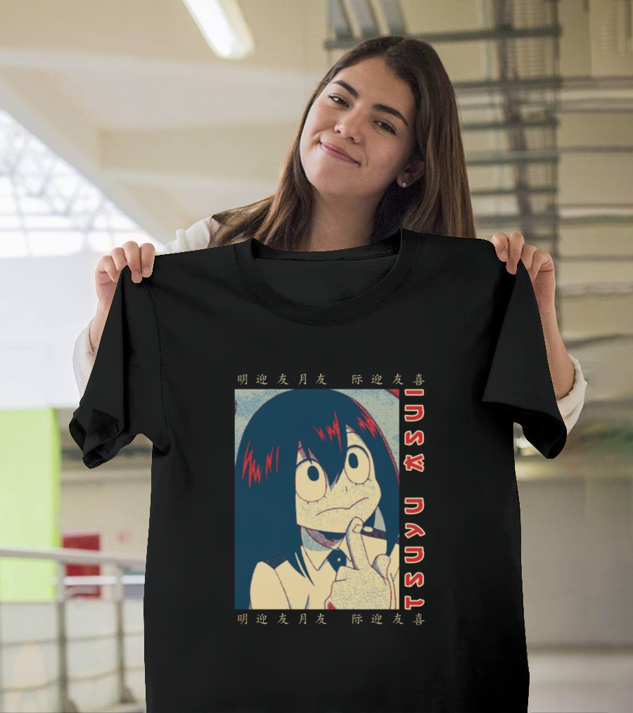 Tsuyu Asui Hero Manga Character T-Shirt