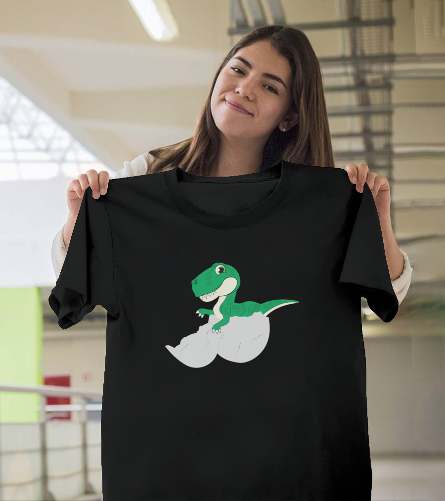 Baby Dino Hatching in Eggshell Carnivore T-Shirt