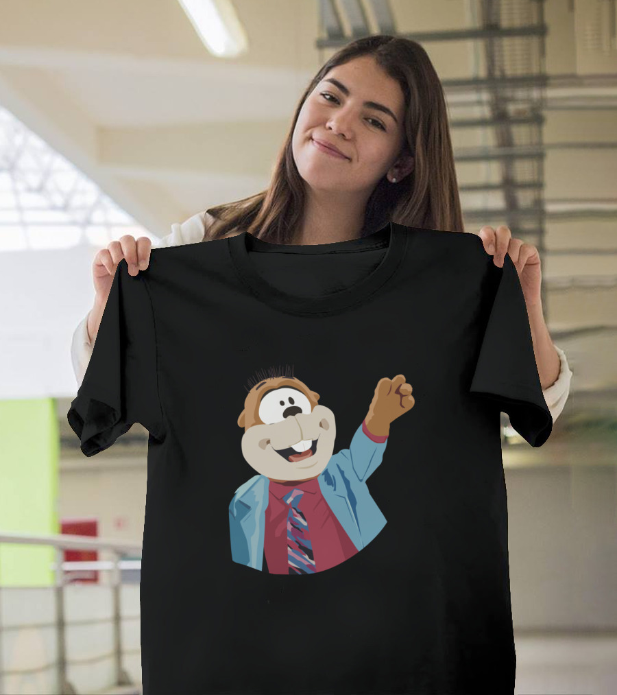 Mr Woodchuck Full House Puppet Character Retro Blue Suit T-Shirt