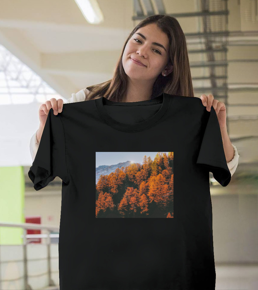 Awesome Autumn Trees on Mountain With Sunrise T-Shirt